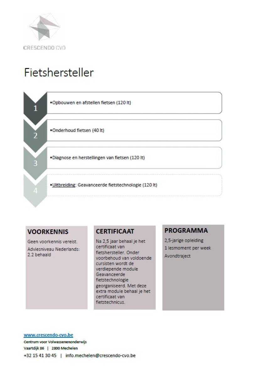 Modeltraject Fietshersteller