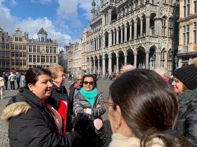 Cursisten Italiaans op pad in Brussel