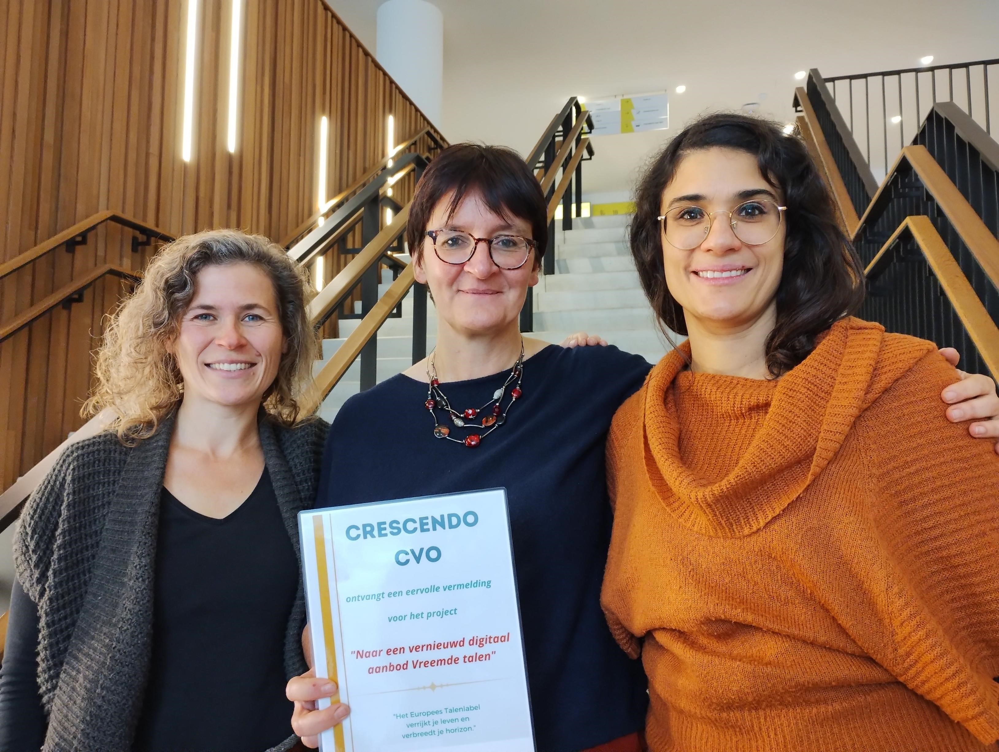 Eervolle vermelding van Europees Talenlabel 2022 voor Crescendo CVO